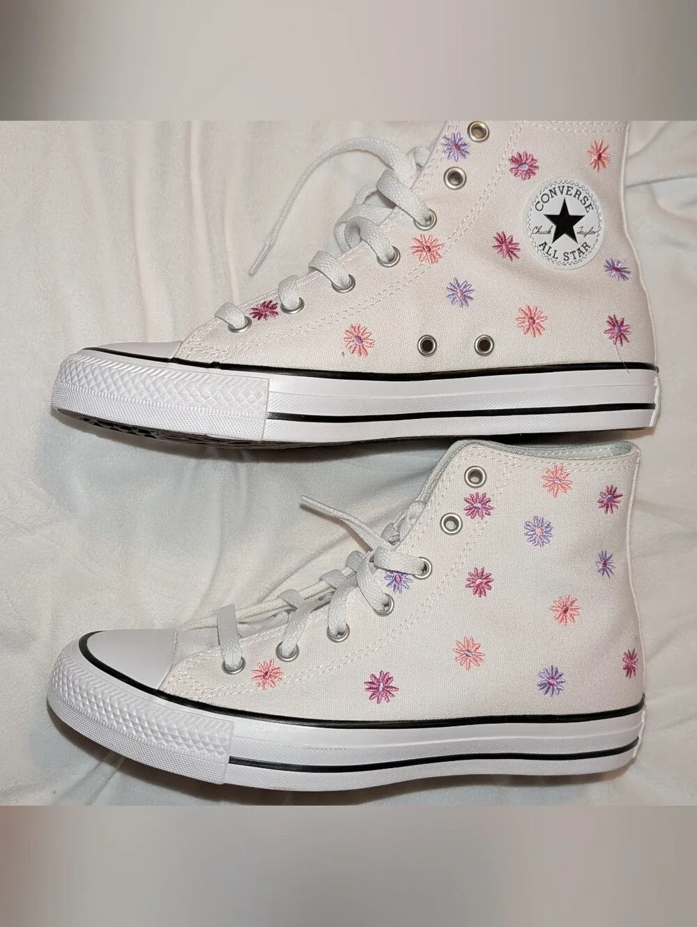 Converse Big Kids Chuck Taylor All Star Florals High Top Casual Sneakers White